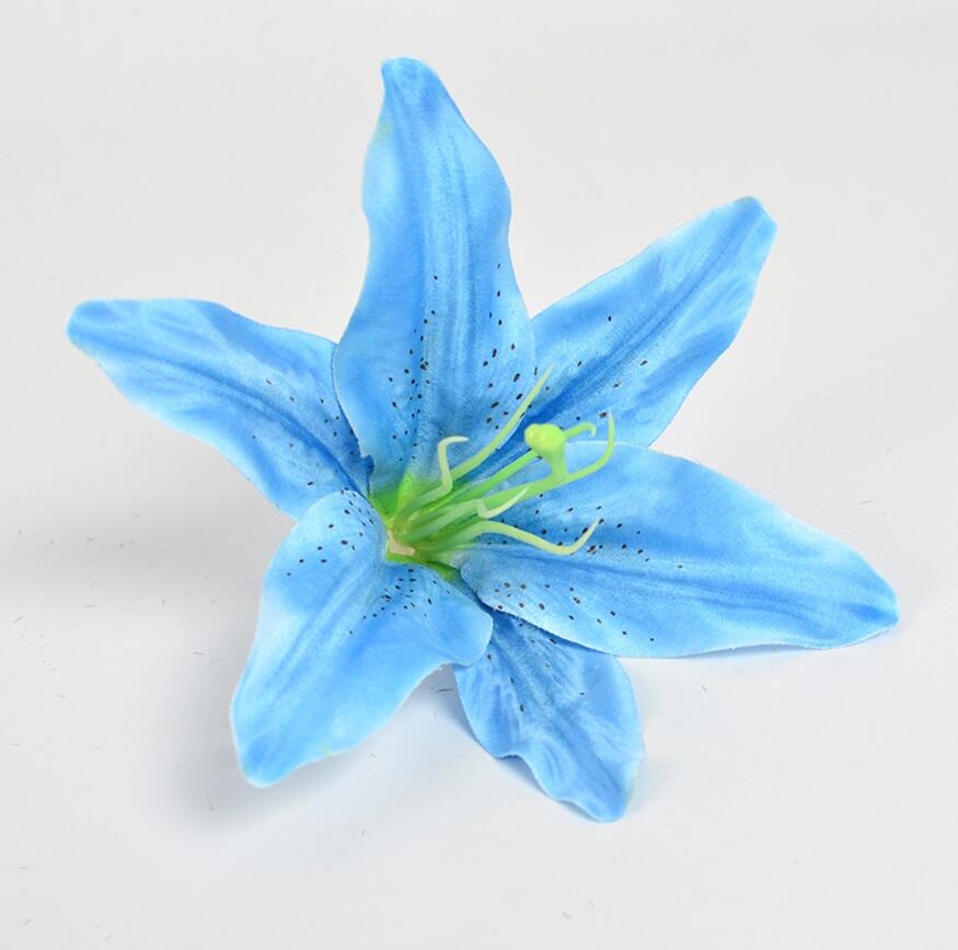 100pcs 16cm Artificial Lily Head Stamen Flowers Heads For Wedding Bridal Bouquet Home Decoration