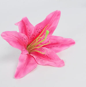 100pcs 16cm Artificial Lily Head Stamen Flowers Heads For Wedding Bridal Bouquet Home Decoration