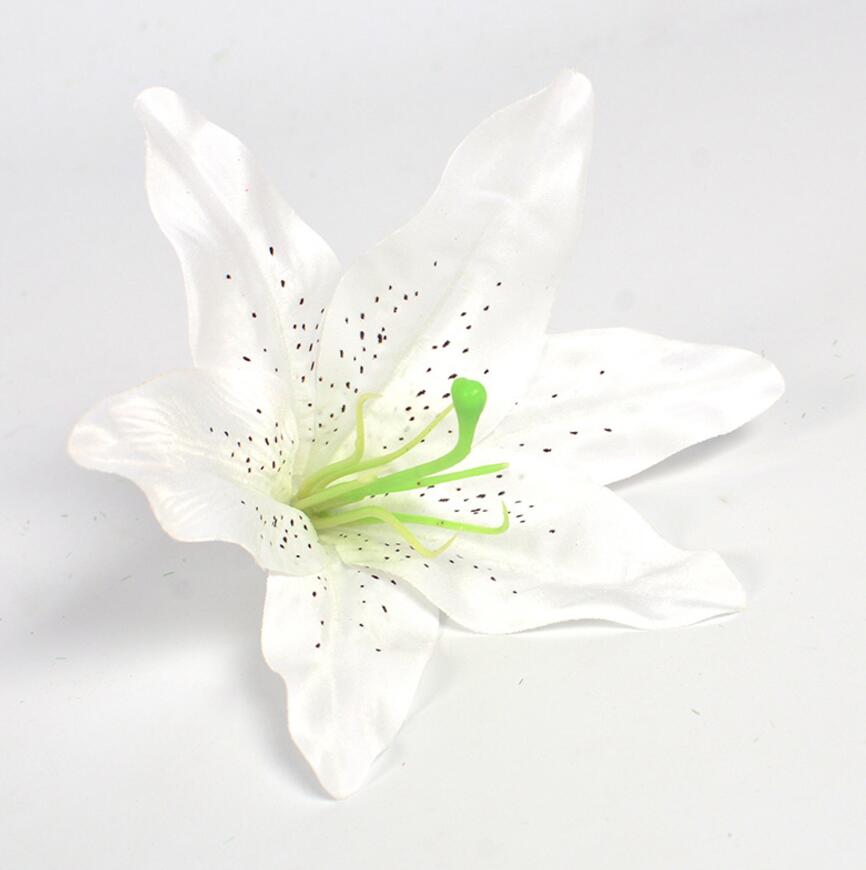 100pcs 16cm Artificial Lily Head Stamen Flowers Heads For Wedding Bridal Bouquet Home Decoration