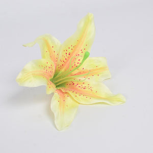 100pcs 16cm Artificial Lily Head Stamen Flowers Heads For Wedding Bridal Bouquet Home Decoration