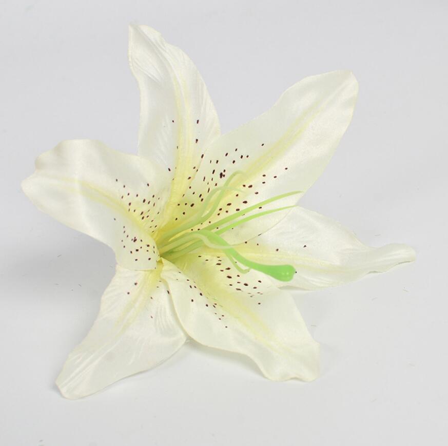 100pcs 16cm Artificial Lily Head Stamen Flowers Heads For Wedding Bridal Bouquet Home Decoration