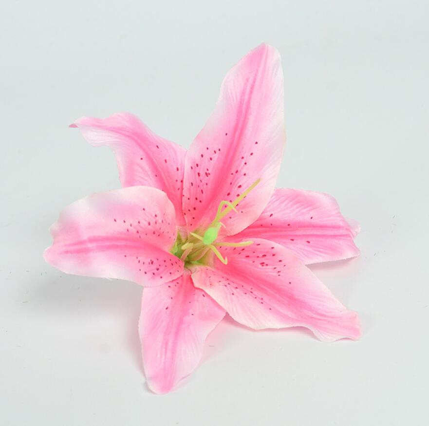 100pcs 16cm Artificial Lily Head Stamen Flowers Heads For Wedding Bridal Bouquet Home Decoration