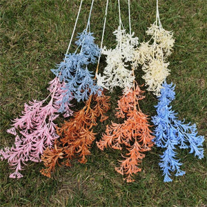 7Pcs Fake Long Stem Autumn Plant 39.37\" Length Simulation Plastic Greenery for Home Wedding Decorative Artificial Plants