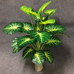 95cm Fake Palm Tree Large Artificial Monstera Plants Branch Plastic Palm Leaves Tropical Turtle Leafs For Home Floor Room Decor