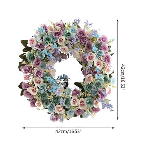 Artificial Daisy Flower Wreath Spring Summer Door Garland Front Door Window Wreath Wedding Hanging Ornament Home Decor