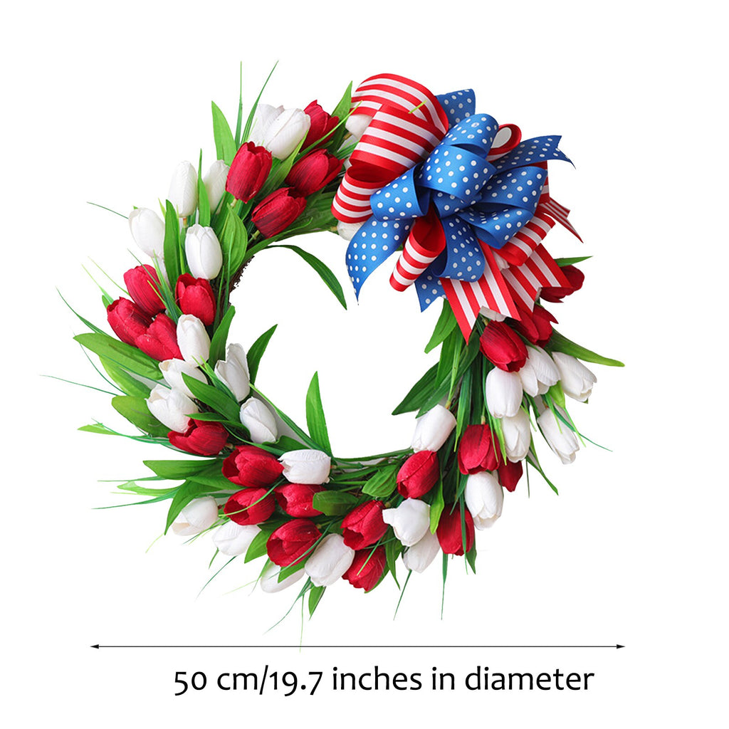 Artificial wreath Tulip Wreath Door Decoration Garland Wall Hanging Home Decoration Decor about 50 cm for wedding or party