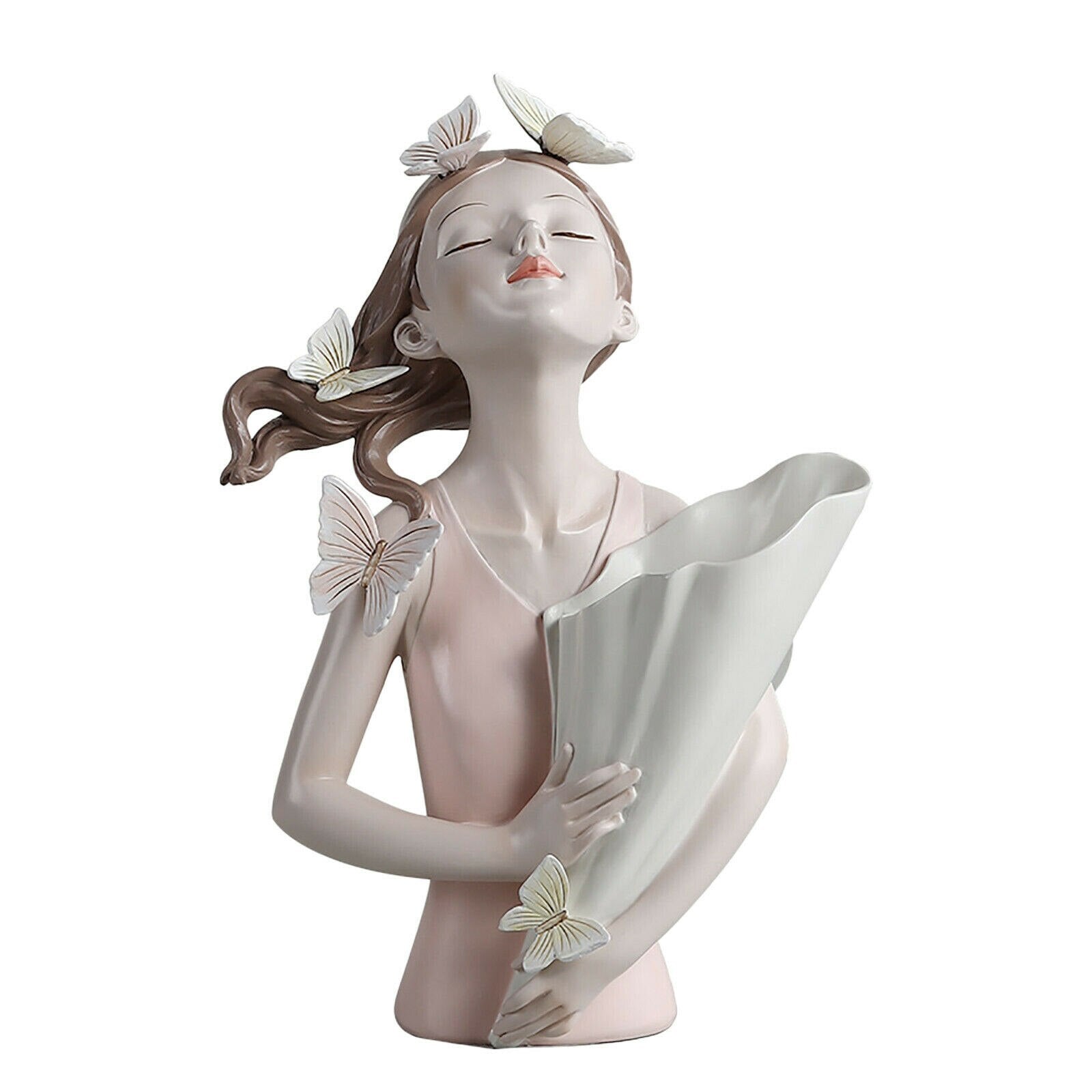 Beautiful Butterfly Girl Sculptures Vases Countertop Vases Home Decor Gift Flowers Vases Ornaments For Home Office XHC88
