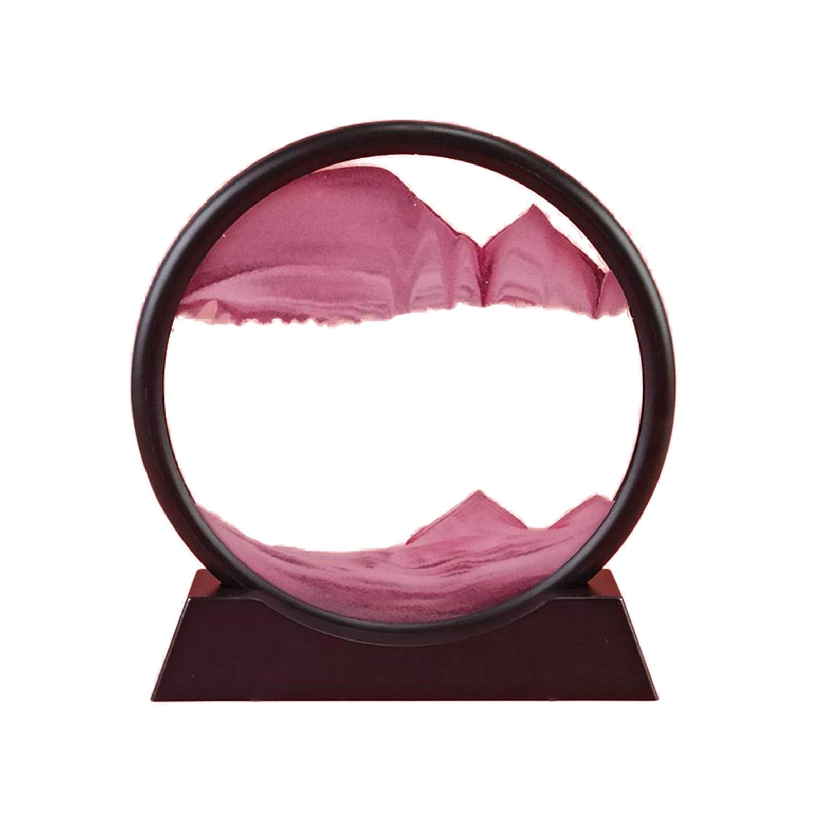 Moving Sand Art Picture Round Glass 3D Natural Landscape Flowing Sand Frame Hourglasses Decor For Home SP99