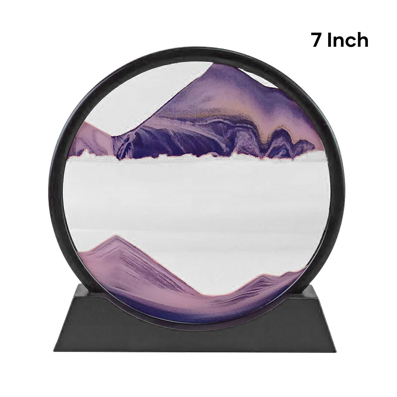 Moving Sand Art Picture Round Glass 3D Natural Landscape Flowing Sand Frame Hourglasses Decor For Home SP99