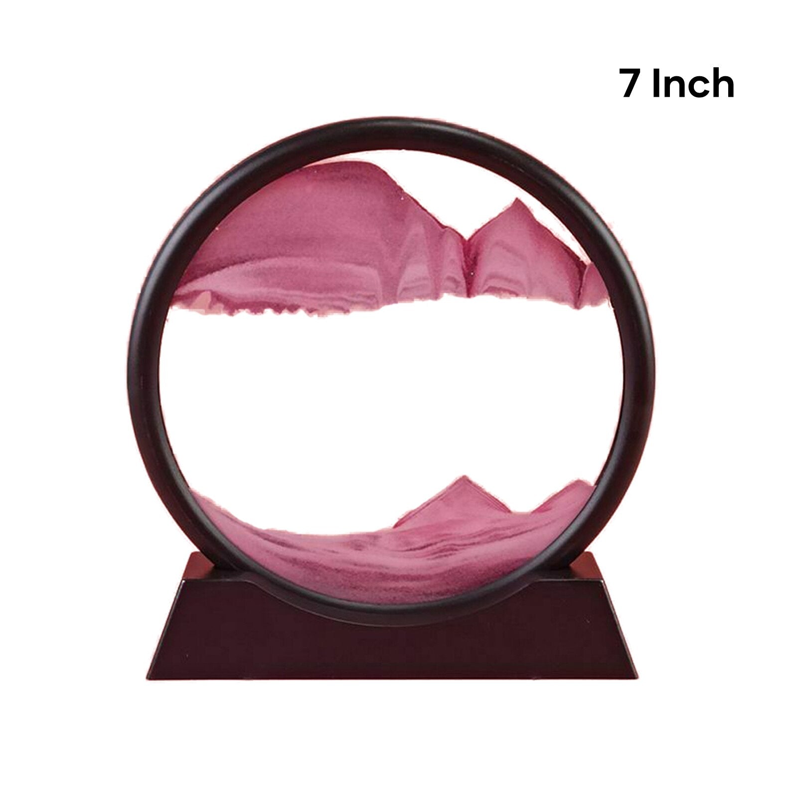 Moving Sand Art Picture Round Glass 3D Natural Landscape Flowing Sand Frame Hourglasses Decor For Home SP99