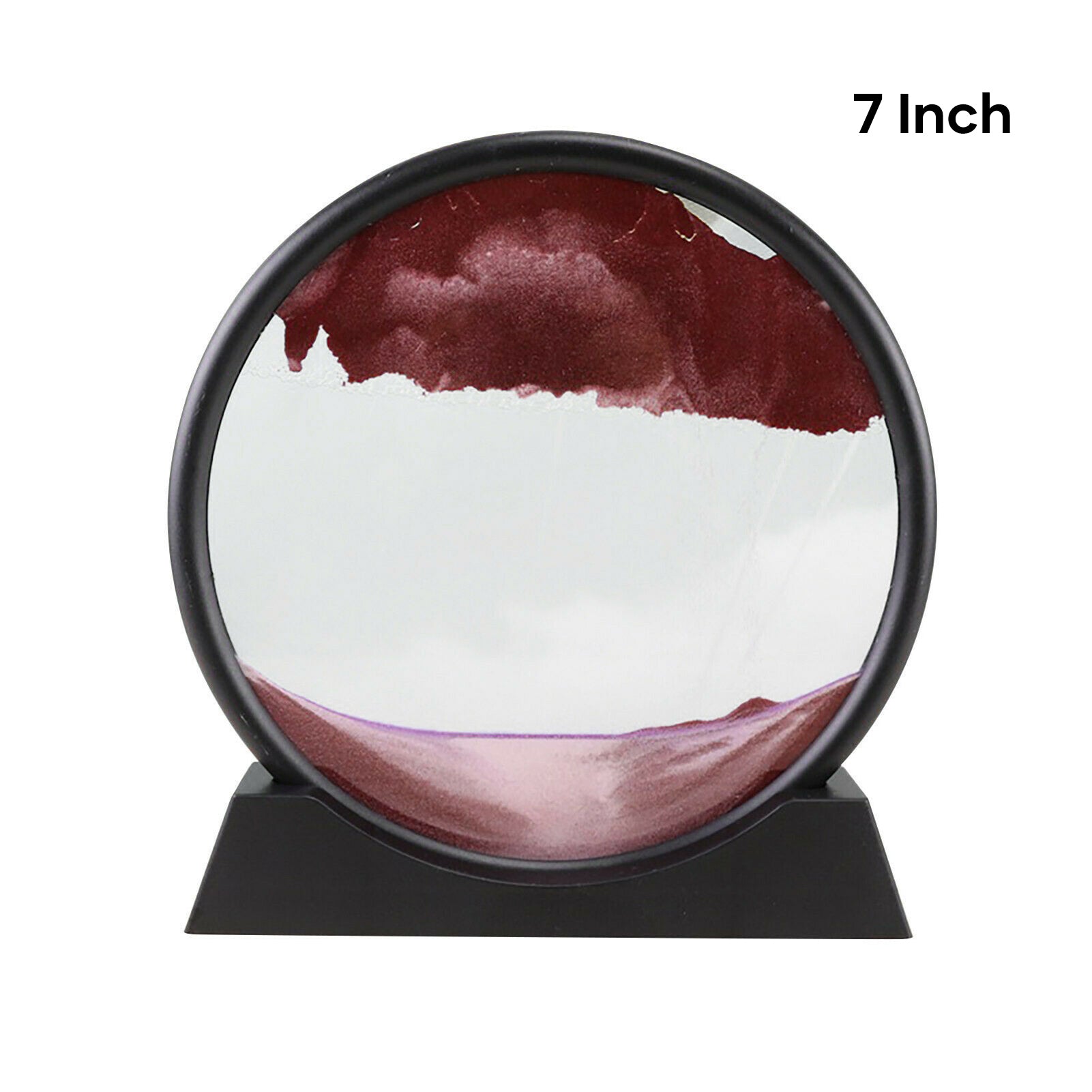 Moving Sand Art Picture Round Glass 3D Natural Landscape Flowing Sand Frame Hourglasses Decor For Home SP99