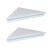 Set of 2 Floating Corner Wall Shelf Home Decor Furniture Shelves Storage Modern White Mount Rack Home Furniture