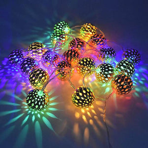 Solar String Lights Moroccan Ball Waterproof 10M 50LED 7M 30LED and 5M 20LED Balls Globe Fairy String Light Orb Lantern Christmas Lighting for Outdoor Party Home Decoration