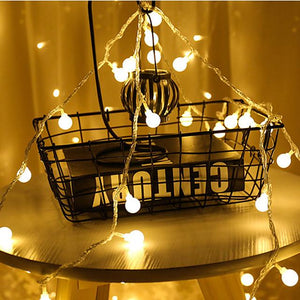 10M LED Ball String Light Ball Chain Fairy Garland Lights Bulb Light Waterproof For Outdoor Wedding Christmas Home Decor