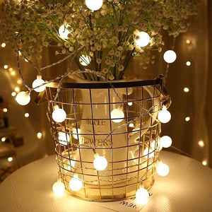 10M LED Ball String Light Ball Chain Fairy Garland Lights Bulb Light Waterproof For Outdoor Wedding Christmas Home Decor