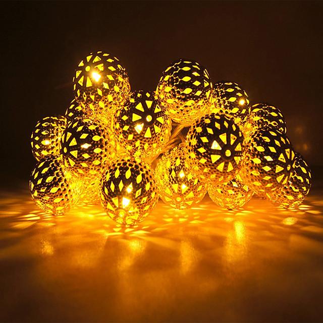 Solar String Lights Moroccan Ball Waterproof 10M 50LED 7M 30LED and 5M 20LED Balls Globe Fairy String Light Orb Lantern Christmas Lighting for Outdoor Party Home Decoration