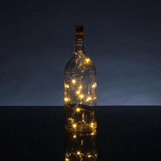 LED Bottle String Lights Cork Shaped 30pcs 12pcs 10pcs LED Night Starry Light 2m 20LED Copper Wire Stopper Wine Bottle Lamp Wedding Party Christmas Decoration