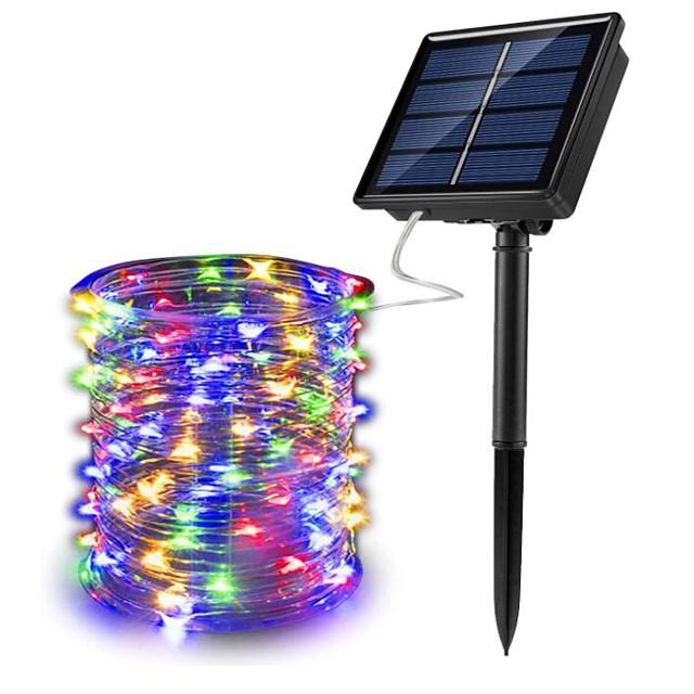 Outdoor Solar LED String Lights 10M 33ft 100 LED 8 Lighting Modes Waterproof Fairy Lights Garden Christmas Wedding Birthday Party Holiday Decoration