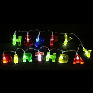 1.2m Happy Birthday String Lights 13 LEDs Multi Color Christmas New Year&#039;s Cute Party Adorable 4 V