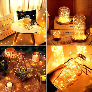 30 PCS 12PCS 6PCS Fairy Lights Battery Operated (Included) 600LED 240LED 120LED Mini String Lights Waterproof Copper Wire Firefly Starry Lights for Halloween Party Christmas Festivals Decorations