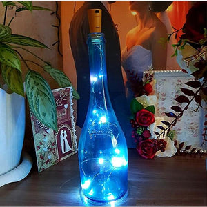 LED Bottle String Lights Cork Shaped 30pcs 12pcs 10pcs LED Night Starry Light 2m 20LED Copper Wire Stopper Wine Bottle Lamp Wedding Party Christmas Decoration