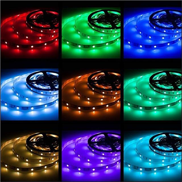 20m LED Strip Lights 1200 LEDs 2835 SMD RGB Light Strips Cuttable Linkable Suitable for Vehicles 100-240 V Self-adhesive IP44 4x5m