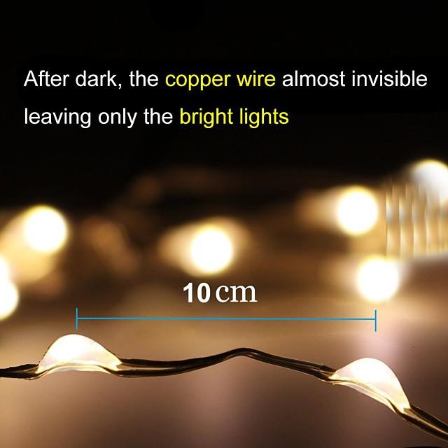 Outdoor Solar LED String Lights 10M 33ft 100 LED 8 Lighting Modes Waterproof Fairy Lights Garden Christmas Wedding Birthday Party Holiday Decoration