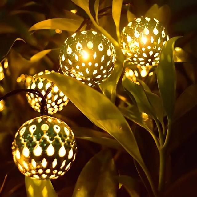 220V Led String Lights 5M 40LED Moroccan Ball Fairy Garland Copper Patio Lighting Strings Christmas Wedding Party Decorations