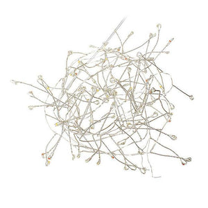 2M 100Leds Copper Wire LED String Lights Firecracker Fairy Garland Light for Christmas Window Wedding Party Warm White Decor AA Battery Operated (come without battery)