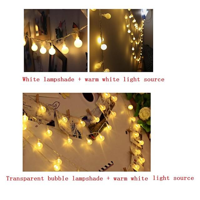 10M LED Ball String Light Ball Chain Fairy Garland Lights Bulb Light Waterproof For Outdoor Wedding Christmas Home Decor