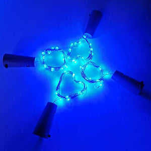 LED Bottle String Lights Cork Shaped 30pcs 12pcs 10pcs LED Night Starry Light 2m 20LED Copper Wire Stopper Wine Bottle Lamp Wedding Party Christmas Decoration