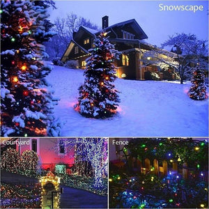 3.5m Christmas Decoration Lights 96pcs LED Snowflake Curtain String Lights Fairy Garland Lights for Window Curtain Home Holiday Party Outdoor Décor Waterproof