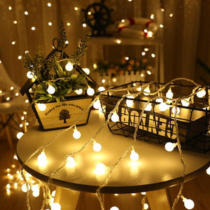 10M LED Ball String Light Ball Chain Fairy Garland Lights Bulb Light Waterproof For Outdoor Wedding Christmas Home Decor