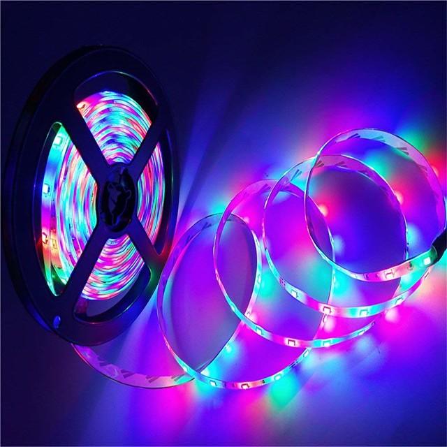 20m LED Strip Lights 1200 LEDs 2835 SMD RGB Light Strips Cuttable Linkable Suitable for Vehicles 100-240 V Self-adhesive IP44 4x5m